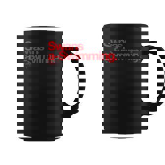 Minimalist Christmas T Swans A Swimming Q 7 Coffee Mug - Monsterry