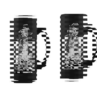 Mono Jugando Al Ajedrez Divertido Taza de café - Regaloses