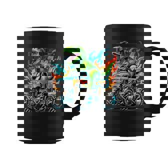 Monster Truck Dinosaur Birthday Party Monster Truck Boy Coffee Mug - Thegiftio UK