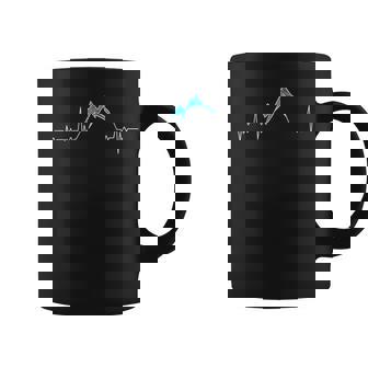 Mountains Hearbeat Hiking Pulse Line Mountaineer Coffee Mug - Thegiftio