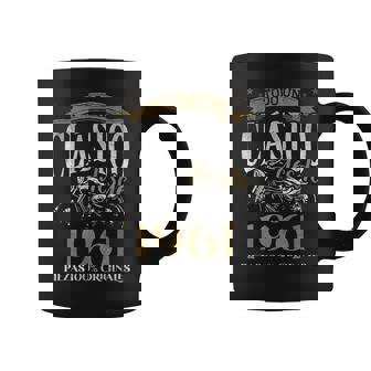 Nacido En 1961 63 Años Cumpleaños Moto Biker Hombre Motero Taza de café - Regaloses