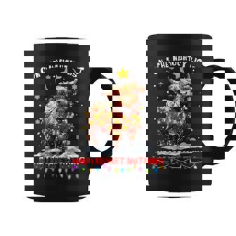 On The Naughty List And Reget Nothing Christmas Highland Cow Coffee Mug - Thegiftio