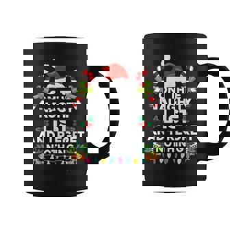 On The Naughty List And I Regret Nothing Xmas Coffee Mug - Monsterry