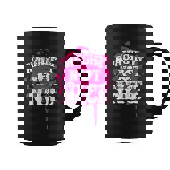 Naughty Not Nice Cute Girly Pink Bad Girl Graphic Print Coffee Mug - Monsterry