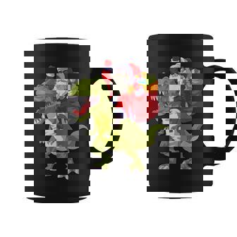 Navidad Santa Montar Dinosaurio Navidad Niños Niños Hombres Santa Taza de café - Regaloses