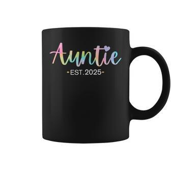 For New Auntie Est 2025 Tie Dye Promoted To Aunt 2025 Coffee Mug - Monsterry UK