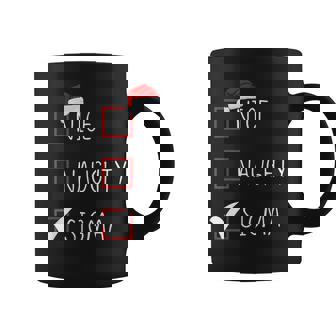 Nice Naughty Sigma List Santa Claus Sarcastic Coffee Mug | Seseable UK