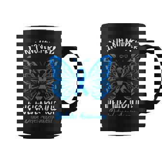 In November We Wear Blue Diabetes Awareness Ribbon Butterfly Coffee Mug - Monsterry
