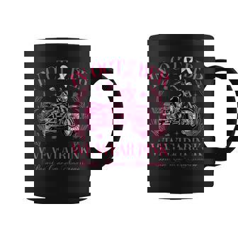 In October We Wear Pink Motorcycle Breast Cancer Awareness Coffee Mug | Seseable CA