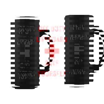 Off Duty Lifeguard Save Yourself Gag Summers Womens Coffee Mug - Thegiftio UK