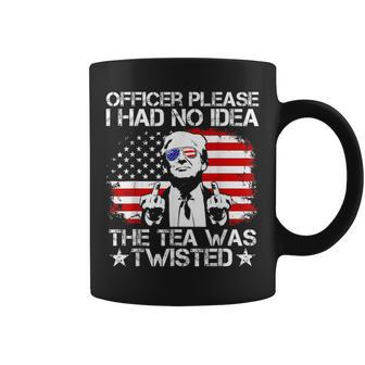 Officer Please I Had No Idea The Tea Twisted Usa Flag Trump Coffee Mug - Monsterry UK