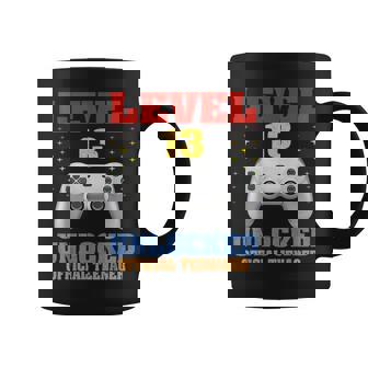 Oficial De 13 Cumpleaños Para Adolescente Nivel 13 Desbloqueada Taza de café - Regaloses
