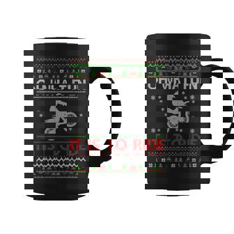 Oh What Fun It Is To Ride Xmas Ugly Motocross Christmas Coffee Mug | Mazezy