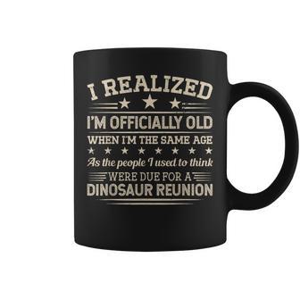 Old Dinosaur Reunion Humor Old People Coffee Mug - Monsterry