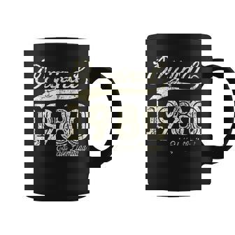 Original 1980 44 Años Cumpleaños Hombre Fabricado En 1980 Taza de café - Regaloses
