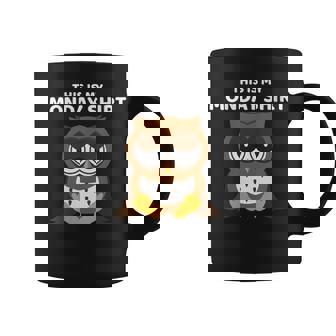 Owl Party Weekend Monday Tired Bad Mood Graphic Print Coffee Mug - Monsterry