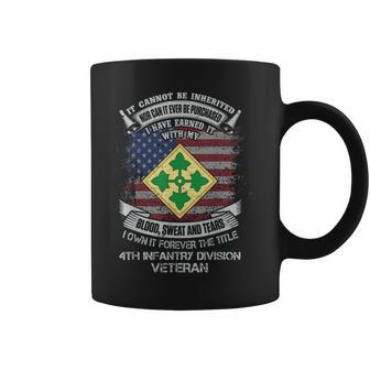 Own Forever The Title 4Th Infantry Division Veteran Flag Usa Coffee Mug - Monsterry CA