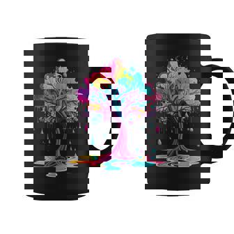 Paint Drip Tree Paint Splash Tree Of Life Coffee Mug | Seseable CA