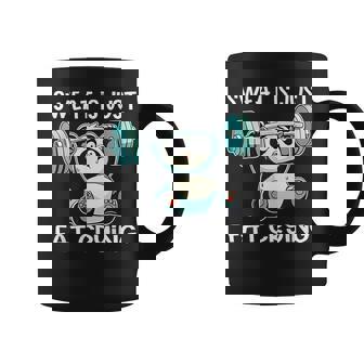 Panda Sweat Is Just Fat Crying Gym Coffee Mug - Thegiftio