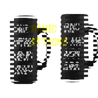 Panic Attacks Are My Cardio Anxiety Coffee Mug - Monsterry