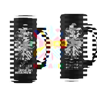 Hispanic Heritage Month Flower Flag All Countries Coffee Mug - Monsterry
