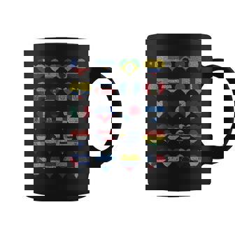 Hispanic Heritage Month Spanish Speaking Countries Heart Coffee Mug - Monsterry