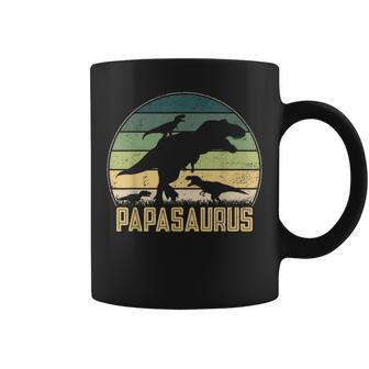 Papasaurus 3 Bambiniintage Retro Sunset Divertente Papà Dinosauro Tazze - Novitaregali