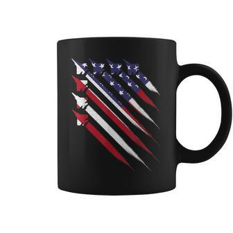 Patriotic 4Th Of July Jet Usa American Flag Boys Coffee Mug - Monsterry UK