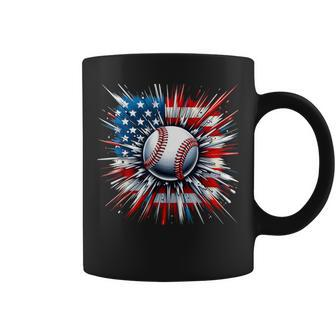 Patriotic Baseball Usa American Flag Boy 4Th Of July Coffee Mug - Monsterry