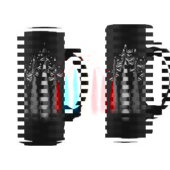 Patriotic Red White Blue Usa Flag Fighter Jets 4Th Of July Coffee Mug - Thegiftio