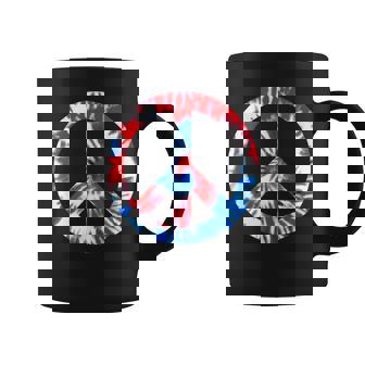 Patriotic Tie Dye Peace Sign 4Th Of July Parade Coffee Mug - Monsterry