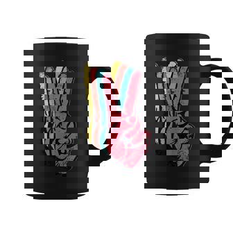 Peace Hand Sign Retro Vintage 70S 80S 90S Pop Culture Coffee Mug - Monsterry