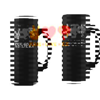 Peace Love Kansas City Peace Love Kc Retro Kc Red Coffee Mug - Monsterry