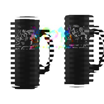 Peace Love Pitbull Tie Dye Dog Lover Coffee Mug - Monsterry