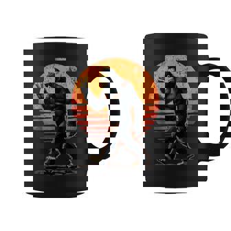 Peace Sign Bigfoot Sasquatch Sunset Graphic Big Foot Coffee Mug - Seseable
