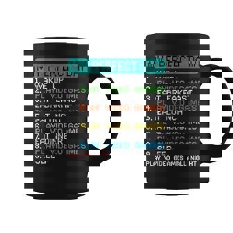 My Perfect Day Play Video Games Gamer Gaming Coffee Mug - Seseable