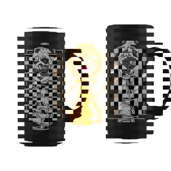 Perro Pug De Ajedrez Taza de café - Regaloses