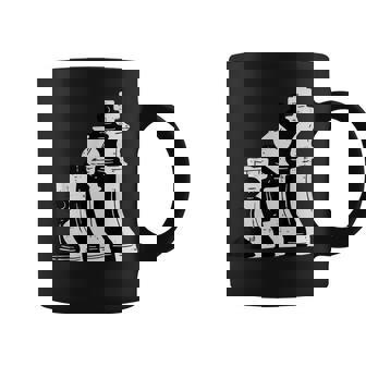 Piezas De Ajedrez Blanco Y Negro Jugador Maestro Hombres Es Niños Taza de café - Regaloses