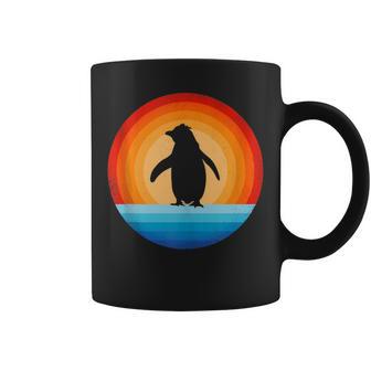 Pingüino Retrointage 60S 70S Sunset Bird Lovers Hombres Es Sin Mangas Taza de café - Regaloses