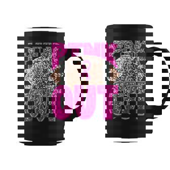 Pink Out For Breast Cancer Awareness Football Tackle Cancer Coffee Mug | Mazezy