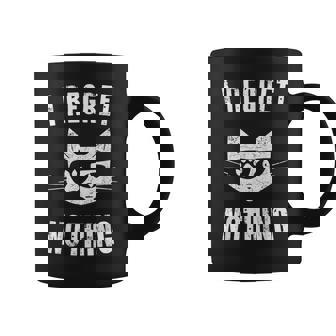 Pirate Cat I Regret Nothing Eye Patch Hook Graphic Print Coffee Mug - Monsterry