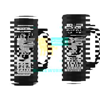 Pixel Pet Ate My Digital Homework Yellow Lab Dog K9 Graphic Print Coffee Mug - Monsterry
