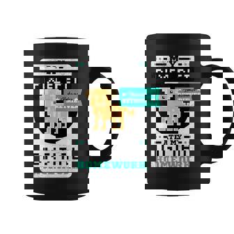 Pixel Pet Ate My Digital Homework Yellow Lab Dog K9 Premium Graphic Print Coffee Mug - Monsterry