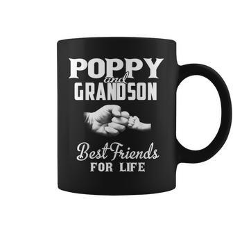 Poppy And Grandson Best Friends For Life Grandpa Men Coffee Mug - Monsterry DE