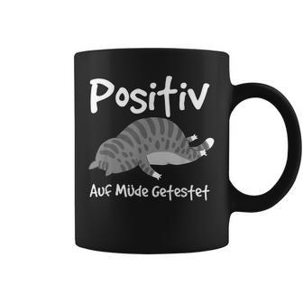 Positiv Auf Müde Getestet Fun Cat Sleep Tassen - Seseable