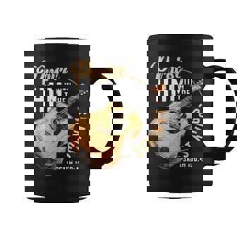 Praise Him With The Strings Bible Psalm Christian Guitar Coffee Mug | Seseable UK