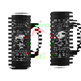 I Prefer Halloween Christmas Sweater Best Ugly X-Mas Coffee Mug | Mazezy