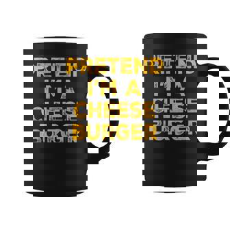 Pretend I'm A Cheese Burger Lazy Halloween Costume Coffee Mug | Mazezy