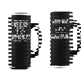 Pretend I'm A Rockstar Lazy Halloween Costume Coffee Mug - Thegiftio UK