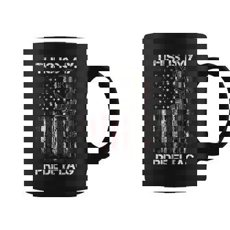This Is My Pride Flag Gun Usa American 4Th Of July On Back Coffee Mug - Thegiftio UK